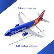 Daron Southwest Single Plane Die-cast Toy Model Airplane | Officially licensed, highly detailed, made for ages 3 and up, rolling wheels, no assembly required, includes plastic parts