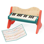 B. toys Wooden Piano, Mini Maestro with Color-Coded Songbook | Wooden piano toy with color-coded keys and songbook featuring 6 classical compositions; 3+ Years