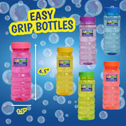 Sunny Days Maxx Bubbles 6 Pack - 4 oz Bottles, 6-Hole Wands - Ages 3+ | Plastic Construction, Easy Grip Design, Purified Micro-Filtered Water, Phthalate Free, Party Favors For Kids, 36 Months+