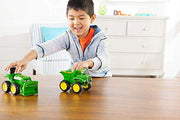 TOMY John Deere Sandbox Vehicle Set - Dump Truck and Tractor Toy - 6 Inch | Officially Licensed John Deere Toys, Working Front Loader, Summer Sandbox Toys, Plastic, 2 Count, Ages 18 Months+