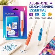🔥 Last Day 50% OFF – 💎 Automatic Diamond Painting Bead Dispenser Pen & Tray Set