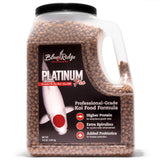 Blue Ridge Koi Platinum Pro 41% Protein Fish Food, 3/16" Pellets, 4.5 lb | Floats, softens fast; Spirulina & Canthaxanthin color support; probiotic-enriched; warm-season formula