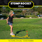 Stomp Rocket Ultra, High-Flying Rocket Launcher for Kids, 4 Rockets | Fun Outdoor Toys for Boys & Girls, Ages 5 & Up - Soft Foam Tipped Blaster Set Soars Up to 200ft - STEM Toys for Outside Play