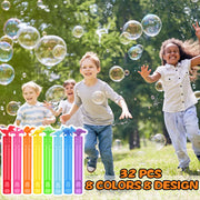32 Pack Bubble for Kids Party Favors, 8 Style Dinosaur Mini Bubble Wands | Bulk Toys with Gift Box for Carnival Prizes Goodie Bag Stuffers Supplies, Birthday Bath Time Bubbles Blower Toy for Girl Boy