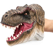 Tyrannosaurus Rex Dinosaur Hand Puppet Toy, Dino Figure Puppets | Battle T-Rex Head Party Role Play Games for Kids, Realistic Dinosaur Soft Rubber Bathing Toys for Boys Girls Gift 3-12