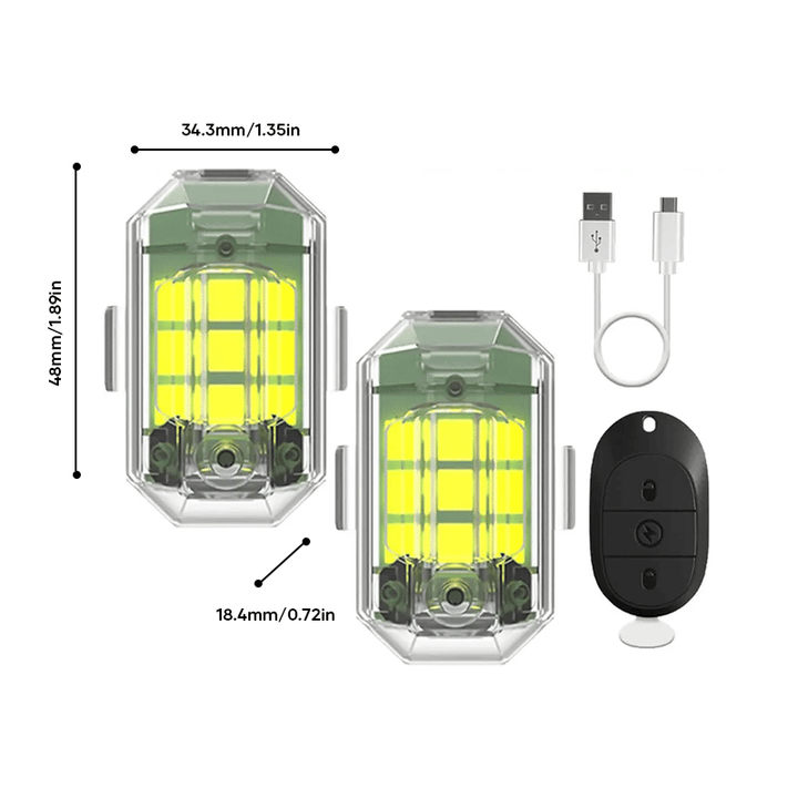 Multi-Color Wireless Rechargeable LED Strobe Lights