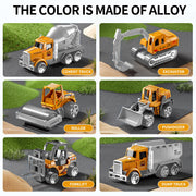 NIPLOOOW Kids Boys Construction Truck Vehicle Toy Set with Play Mat and Die-Cast Toy Car, Transport Carrier Truck for Kids 3-5, Birthday Gifts Toys for 3-8 Year Old Boys