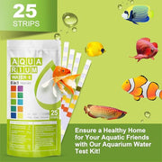 AAwipes Aquarium Ammonia Test Strips 8-in-1 |25 Strips | Quick & Accurate Water Testing Test pH, Ammonia, Alkalinity, Hardness, Chlorine, Nitrite, etc. (K02-25)