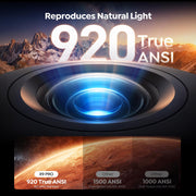 Outdoor-Projector-4K [VIDAA Live TV/40W Dolby/920 ISO] with WiFi6 and Bluetooth Compatible with Netflix, Smart Projector, AI Voice Control & Auto Focus, HDR10, Movie Proyector for Ceiling Home Theater