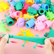 Booson 80 PCS Finger Puppets Toys Cute Monster Finger Puppets | Soft Rubber Stretchy Fidget Doll Toys for Role Playing Birthday Kids Party Favors, 14 Random Styles