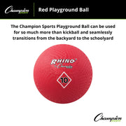 Champion Sports Playground Ball – Durable High-Bounce Ball, Sizes 5", 6", 7", 10", 13" & 16" for Gym, Recess & Play