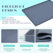 URMONA Waterproof Silicone Under Sink Mat, 31 x 22 in, Flexible Shelf Liner | Dark Grey, Pet Food Mat for Dog Bowls, Cat Litter Mat, Cabinet and Counter Protector for Kitchen and Bathroom, Easy to Clean.
