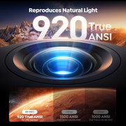 Outdoor-Projector-4K [VIDAA Live TV/40W Dolby/920 ISO] with WiFi6 and Bluetooth Compatible with Netflix, Smart Projector, AI Voice Control & Auto Focus, HDR10, Movie Proyector for Ceiling Home Theater