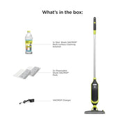 Shark VACMOP Cordless Vacuum & Spray Mop, Gray, VM180 | Hard Floor Cleaner, Powerful Suction, Lightweight, 2 Disposable Pads, 12oz Cleaning Solution Included
