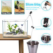 Carefree Fish Small Aquarium Gravel Vacuum Sand Cleaner Tank Water Changer | Silicone Squeeze Bulb,ABS Material Sturdy & Durable,6Ft Hose,(for 3~8Gal Tank) 2026 New Upgrade Version