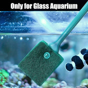 AQUANEAT Fish Tank Cleaning Tools, Aquarium Double Sided Sponge Brush, Algae Scraper Cleaner with Long Handle