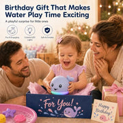 ANGGIKO Baby Bath Toys Light Up Pool Water Toy for Toddlers Babies 1-3 Gift | Bath Toys for Kids Ages 1-3, Whale Bath Toy Sprinkler Baby 6-12-18 Months Bathtub Fountain Birthday 1 Year Old Boy Girl Gifts