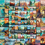 National Parks Puzzle for Adults 1000 Pieces,Travel Poster Landscape Puzzle Including Zion Yellowstone Yosemite, Nature Jigsaw Puzzles Scenery Mountain Scene