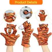 6 PCS Hand Puppets Set Animal Plush Puppet | Storytelling Teaching Toys for Kids Classroom Shows Birthday Party Favor Supplies Elephant Tiger Giraffe Monkey Lion Hippo