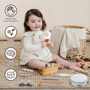 Toddlers Musical Instruments-Baby Montessori Wooden Toys for 18 Month+ | Kids Percussion Instruments Musical Toy for Preschool Kids,Christmas Birthday Gift for Baby Boys Girls