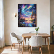 Starry Aurora Lake Puzzles for Adults 1000 Pieces,Interlocking No Dust | Challenging Jigsaw Puzzles,Thick Pieces with Matte Finish,Relaxing Night Sky Wall Art Decor,Stress Relief Gifts for Mom Dad