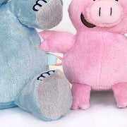 YOTTOY Mo Willems Collection | Pair of Elephant & Piggie Soft Stuffed Animal Plush Toys – 7” & 5” Sitting