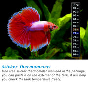PULACO 25Watt Mini Aquarium Heater, Submersible Betta Heater | Small Fish Tank Heater with Free Thermometer Strip for 1-6 Gallon Fish Tanks (Preset Temperature 78℉)