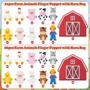 COcnny Farm Animal Finger Puppets - 11pcs Farm Felt Finger Puppet with Barn Bag Set Making Crafts Kit for Kids, Make Your Own Story Telling Toys, Animals Role Play for Boys Girls Toddles Ages 3 4-8