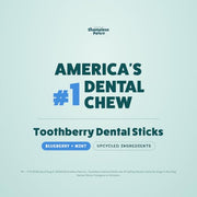 Shameless Pets Blueberry & Mint Dental Chews for Dogs, 8 Chews | Dental Chews for Dogs, Dog Teeth Cleaning Treats with Immune Support