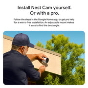 Google Nest Cam Outdoor (Wired, 2nd Gen) - Security Camera - 2025 - Snow | 2K video, motion detection, color night vision, 2-way audio, works with Google Home and Gemini, weather resistant