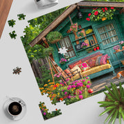 TangMosaic 1000 Piece Puzzle for Adults, Flower House Jigsaw Puzzle, Family Impossible Challenging Puzzles Game, Interlock Perfectly No Dust, Home Decoration, Gifts for Parents Halloween Christmas