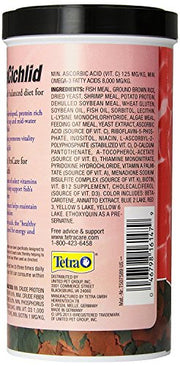 Tetra Tetra Cichlid Large Flake Food 5.65oz | Daily Diet For Top & Mid-Water Cichlids, Protein-Rich Flakes Promote Optimal Health, Clear Water Formula Does Not Cloud Water