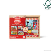 Melissa & Doug 4-in-1 Wooden Vehicle Jigsaw Puzzle 48-Piece Set