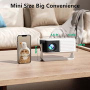 Yoton Y3 Mini Projector, Ultra-Compact 317g, 360° Stand, Auto Keystone | 50% zoom, 720P Native, 1080P Input Support, Portable Small Movie Projector Compatible with TV Stick/HDMI/USB/TF Card