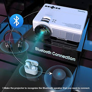 FUDONI Projector with 5G WiFi & Bluetooth, Native 1080P 18000L Portable | Compact Outdoor Movie Projector, Home Theater, Built-in Speaker, HDMI USB AV, Works with Firestick, Laptop, iOS, Android, PS5
