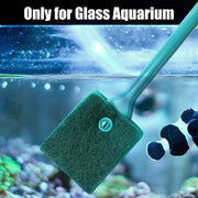 AQUANEAT Fish Tank Cleaning Tools, Aquarium Double Sided Sponge Brush, Algae Scraper Cleaner with Long Handle