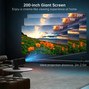 Native 1080P Mini Projector with WiFi and Bluetooth, Portable Projector