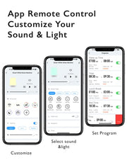 Momcozy Smart Baby Sound Machine with Night Light, White Noise Machine | Toddler Sleep Trainer 34 Soothing Sleep Sounds, Timer, App Remote Control, Egg Light, Personal Sleep Routine Alarm Clock