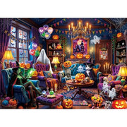 Chalzidar Halloween Ghosts Jigsaw Puzzles for Adults 1000 Pieces | Halloween Puzzle 1:1 HD Reference Poster，ABCD Letter Markings on Back,Matte Oil,High Bite Force