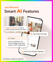 SensForge 2.5K Indoor Pan-Tilt Security Camera, 360° Dual-Band 2.4/5GHz Wi-Fi Camera for Home, Smart AI Human & Pet Detection, 64GB SD Card Included, Two-Way Talk, No Subscription Required (1, White)