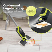 Shark VACMOP Cordless Vacuum & Spray Mop, Gray, VM180 | Hard Floor Cleaner, Powerful Suction, Lightweight, 2 Disposable Pads, 12oz Cleaning Solution Included