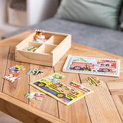 Melissa & Doug 4-in-1 Wooden Vehicle Jigsaw Puzzle 48-Piece Set