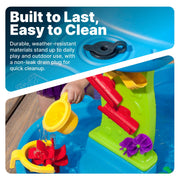 Step2 Rain Showers Splash Pond Toddler Water Table, Outdoor Kids Water Sensory Table, Ages 18+ Months, 13 Piece Water Toy Accessories, Blue & Green