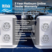 BOSS Audio Systems ASK904B.64 Marine Bluetooth 6.5in Speakers & Amplifier