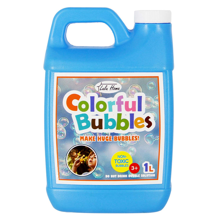 Lulu Home 33.8 OZ/1 L Concentrated Bubble Solution, Refill for Bubble Machines, Giant Wands, and Blowers - Up to 2.5 Gallons for Kids' Birthday Parties