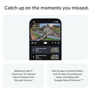 Google Nest Cam Outdoor (Wired, 2nd Gen) - Security Camera - 2025 - Snow | 2K video, motion detection, color night vision, 2-way audio, works with Google Home and Gemini, weather resistant