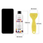 YAKAMOZ Jigsaw Puzzle Glue Clear, Quick Drying with Scraper, 200mL | Preserve & Frame Finished Puzzles | Strong Hold | Water-Based, Non-Toxic Formula | Easy to Apply | Covers Up to 5,000 Pieces