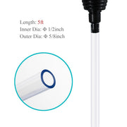 Laifoo 5ft-S Aquarium Siphon Vacuum Cleaner for Fish Tank Cleaning Gravel & Sand