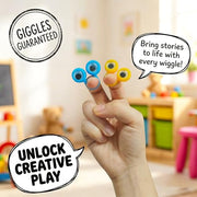 3 OTTERS Finger Puppets for Party Favors, Googly Eye on Rings for Kids | Rave Trinkets Party Favors, Goodie Bag Fillers, Pinata, Carnival, Classroom Prizes Treasure Box