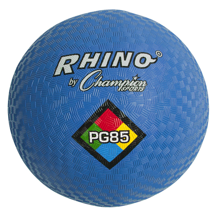 Champion Sports Rhino Playground Balls 8.5"D - Two Ply, Nylon Wound, BLUE
